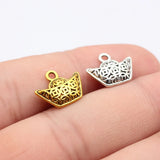 20pcs 14x12mm 2 Colors Antique Silver Color Antique Gold Color Coin Ingot Charms For DIY Jewelry Making