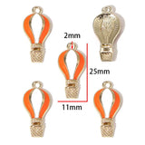 10PCS Alloy Drip-Style Hot Air Balloon Pendants DIY Necklace Earrings Jewelry Accessories Keychains Bag Charms Jewelry Making