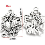 10-30pcs Christmas style charm snowman Santa Claus Gift box for Earring necklace Pendants DIY Handmade Craft Jewelry Making