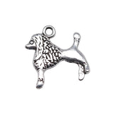 WYSIWYG 10pcs 17x18mm 2 Colors Antique Bronze Color Antique Silver Color Poodle Puppy Charms For DIY Jewelry Making