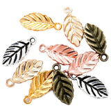 50pcs New Product 5 colors small leaves Charms Necklace Pendant Bracelet Jewelry Making Handmade Crafts diy Supplies 15*7mm