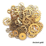 30pcs 10 Color GearsSmall Size 8-15mm Mix Alloy Mechanical Steampunk Cogs & Gears Diy Accessories