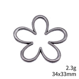 10pcs 34x33mm 3 Colors Antique Bronze Color Antique Silver Color Antique Gold Color Hollow Flowers Charms
