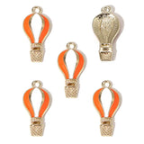 10PCS Alloy Drip-Style Hot Air Balloon Pendants DIY Necklace Earrings Jewelry Accessories Keychains Bag Charms Jewelry Making