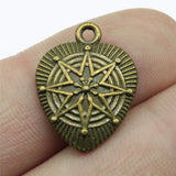 10pcs 15x20mm 2 Colors Antique Bronze Color Antique Silver Color Heart Charms For DIY Jewelry Making