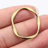 10pcs 33x27mm 5 Colors Irregular Hollow Twisted Geometric Elliptical Circle Charms For DIY Jewelry Making