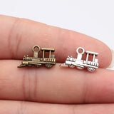 10pcs 19x12x4mm 2 Colors Antique Bronze Color Antique Silver Color Locomotive Charms For DIY Jewelry Making