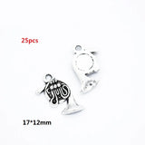 Zinc alloy 10-30pcs Multiple styles Antique Silver plated musical instrument Charms for bracelet necklace DIY jewelry Pendant