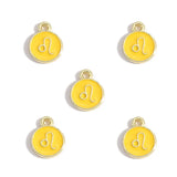 12 PCS 13x10mm 12 Constellation Charms Pendant Enamel Charms Bracelet For Jewelry Making Handmade Craft Accessories W539