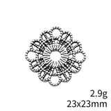 3pcs 23x23mm 2 Colors Antique Bronze Color Antique Silver Color Flower Charms For DIY Jewelry Making