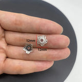 20-40pcs silver Alloy Flower Holder Partition Bead Cap Bead Holder Cap DIY Step Shaking Hairpin Hairpin Crown Accessories V149