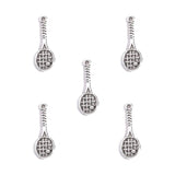 20PCS Badminton Racket Alloy Pendants for DIY Jewelry Making Necklaces Bracelets Accessories Keychains Bag Charms J531