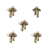 20pcs 6 colors alloy bow Charm Hollow Pendant For DIY Necklace Bracelet Earrings Jewelry Crafts Making Accessories 19*13mm N182