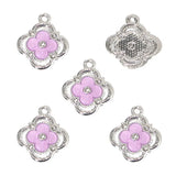 20Pcs Four-Leaf Clover Inlay Pendants for DIY Necklaces Bracelets Jewelry Making Keychains and Bag Charms W765