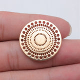 5pcs 29x29mm 2 Colors Antique Silver Color Kc Gold Color Hollow Flower Pattern Charms For DIY Jewelry Making