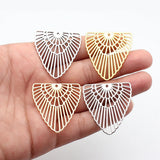 2pcs 40x42mm 4 Colors Geometric Hollow For Earring Making Charms For DIY Jewelry Making