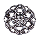 5pcs 26x26mm 3 Colors Antique Bronze Color Antique Silver Color Antique Gold Color Round Flower Charms