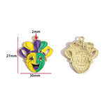 5pcs 10style Carnival Charms Alloy Mask Hat Carnival Pendants For DIY Bracelet Necklace Earrings Jewelry Making Accessories W4