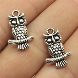 10pcs 19x12mm 2 Colors Antique Bronze Color Antique Silver Color Double Sided Owl Charms For DIY Jewelry Making