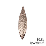 2pcs 85x20mm 4 Colors Kc Gold Color Hammered Large Leaf Pendant