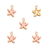 10Pcs 10Colors Zinc alloy Metal Enamel Starfish For Pendant Bracelet Necklace DIY Jewelry Making  18*15mm W237