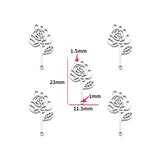 2pcs 12 styles Stainless Steel Flowers Charms Connection For Bracelets DIY Jewelry Making Supplies Jewelry Connector Bulk W433