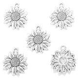 10pcs 7 Color Sunflower Charm for Bracelet Necklace earring Pendant  DIY Handmade Jewelry Accessories 21*20mm Q1164