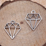 20pcs 20x16mm 3 Colors Antique Bronze Color Antique Silver Color Gold Color Hollow Crystal-Shaped Charms
