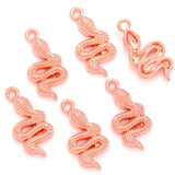 20pcs 6 Color animal snake Charms Alloy Metal For earring Pendants DIY Handmade Jewelry Accessories Making 21*10mm D9341
