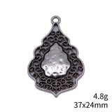 5pcs 37x24mm 3 Colors Antique Silver Color Antique Copper Color Antique Gold Color Hollow Leaf-Shaped Pendant