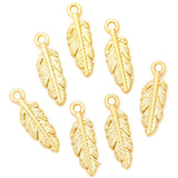 50pcs 7 Colors Zinc Alloy Small Feathers Charms DIY earring bracelet Jewelry Findings Jewelry Accessories 15x5mm