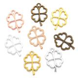 10 colour 20pcs Antique silver color Charms lucky four leaf clover Making pendant fit DIY Handmade Jewelry 24*17mm Q402