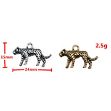 5pcs 24x15mm 2 Colors Antique Silver Color Antique Gold Color Leopard Charms For DIY Jewelry Making
