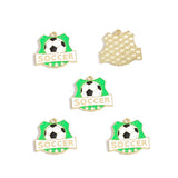 5pcs flag Football Soccer Charm Jewelry Accessories Diy Making Necklace Earring Pendant Craft Supplies Gold Plated W481