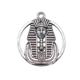 4pcs 26x23mm Ancient Egyptian Double Sided Egyptian Pharaoh Charms For DIY Jewelry Making