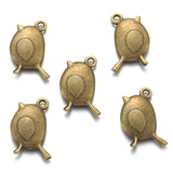 10pcs 6 color Tibetan Silver Plated Pendant Antique bird Charms Jewelry Making DIY Handmade Craft 19*11mm D526