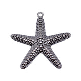 1pcs 66x60mm 2 Colors Antique Silver Color Kc Gold Color Starfish Charms For DIY Jewelry Making