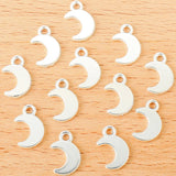 50pcs 6 colors alloy mini moon Charm For DIY Necklace Bracelet Earrings Pendant Jewelry Crafts Making Accessories L635