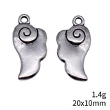 20pcs 20x10mm 2 Colors Antique Silver Color Antique Gold Color Angel Wings Charms For DIY Jewelry Making