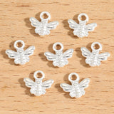 40pcs 7 Colors small bee Charms For Bracelets Necklace Pendant DIY Handmade Jewelry Making accessories 11*11mm D2150