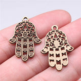 10pcs 30x20mm 2 Colors Antique Bronze Color Antique Silver Color Hand Palm Charms For DIY Jewelry Making