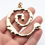 1pcs 80x70mm 2 Colors Antique Silver Color Kc Gold Color Large Swirl Shaped Pendant For DIY Jewelry Making