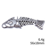 2pcs 56x18mm 2 Colors Antique Bronze Color Antique Silver Color Fish Bone Charms For DIY Jewelry Making
