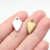 10pcs 18x11x4.9mm 2 Colors Antique Bronze Color Antique Silver Color Heart Charms For DIY Jewelry Making