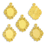 10pcs oval Necklace Charm DIY Setting Cabochon Cameo Base Tray Bezel Blank Fit 14*10mm Cabochons Jewelry Making 26*20mm C102