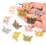 10pcs 6 Colors butterfly Charms For Bracelets Necklace Pendant DIY Handmade Jewelry Making accessories 20*29mm D2142