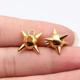 5pcs 18x15x13mm 5 Colors Meteor Hammer Pendant, Nail Ball Charms For DIY Jewelry Making