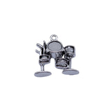 10pcs 21x20mm Antique Silver Color Musical Instruments Drum Charms For DIY Jewelry Making