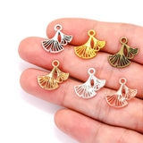 30pcs 6 color ginkgo leaf Charms for Necklace Earrings Pendant DIY Jewelry Making Handcrafted Accessories 16*16mm Q392