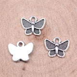 20pcs 13x10mm 2 Colors Antique Bronze Color Antique Silver Color Butterfly Charms For DIY Jewelry Making